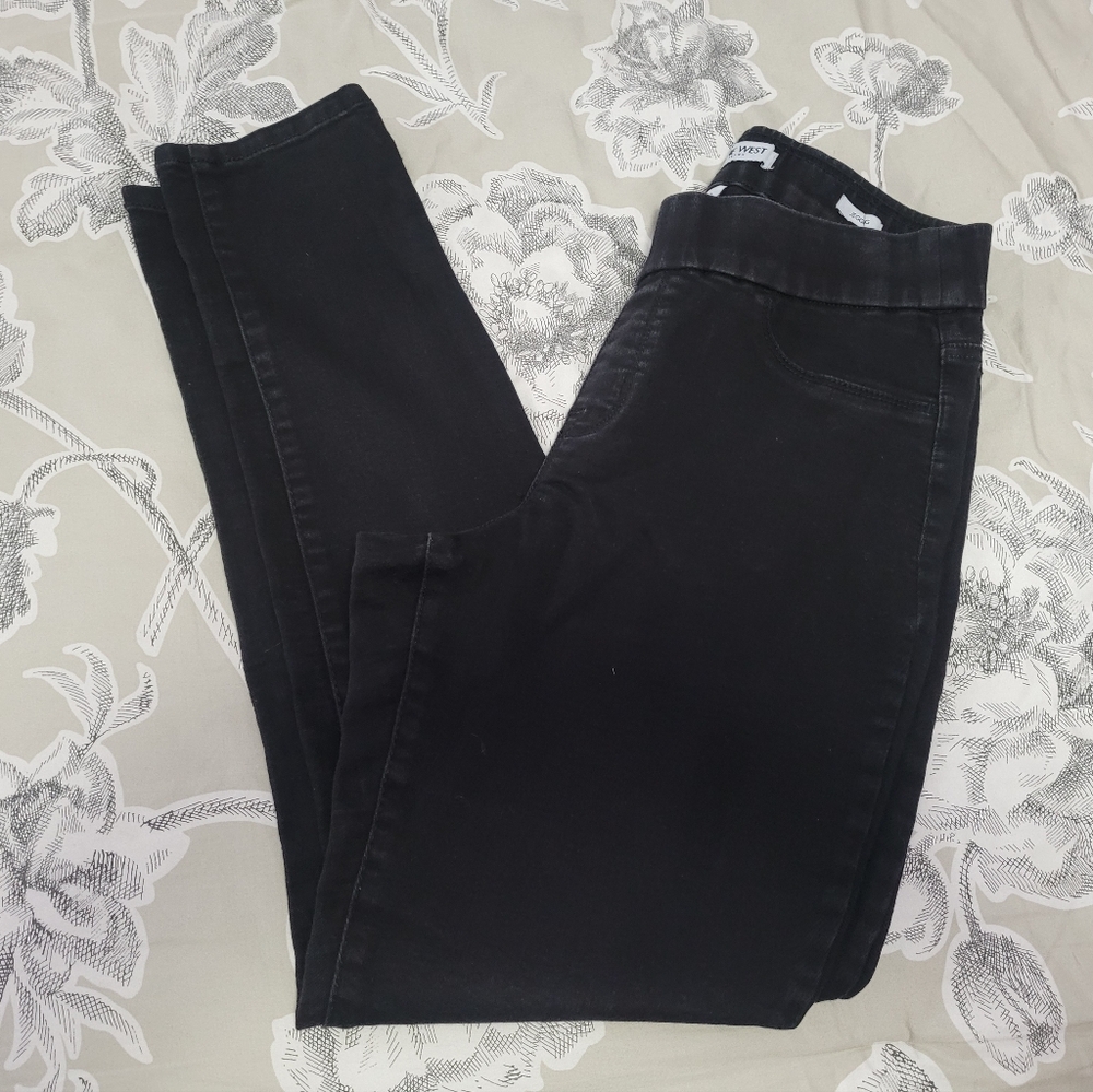Nine West Women's Pull On Black Jeans Jeggings Size 8